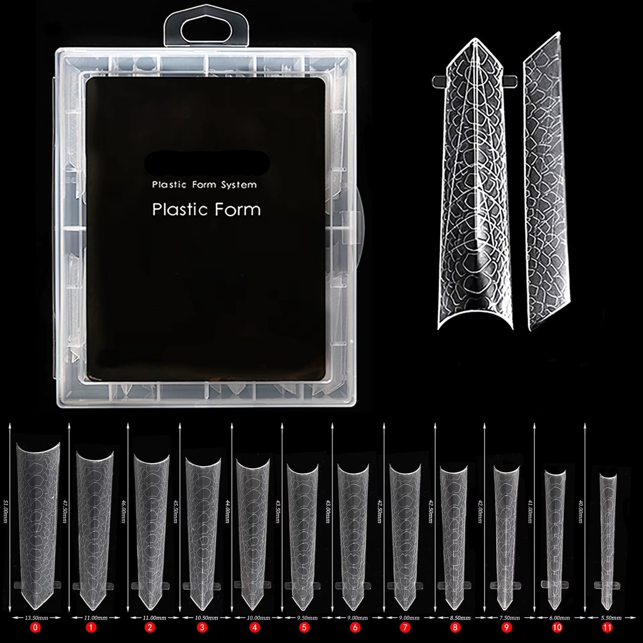 Tipsuri reutilizabile snake skin Marquise, TIPS28, Russian Almond, 120 buc