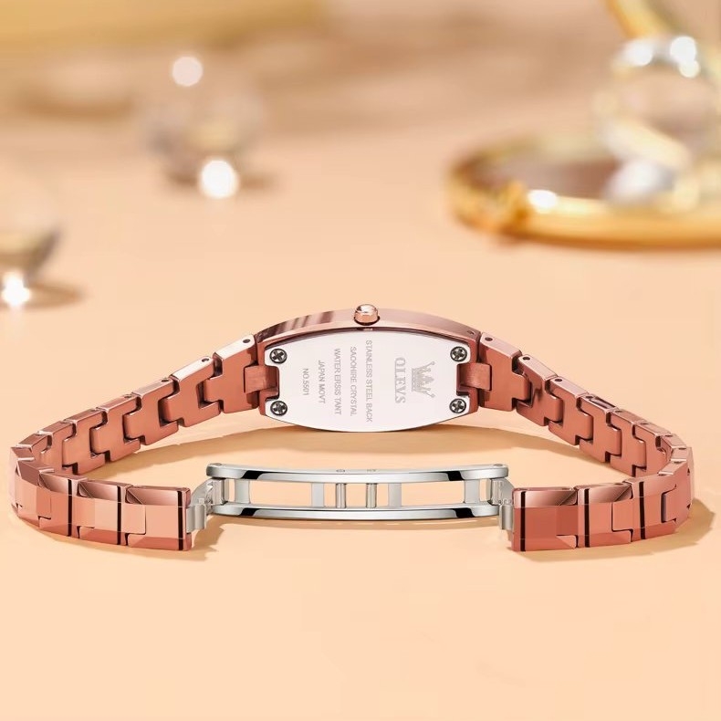 Ceas de dama Olevs CS1955, otel inoxidabil, automatic, rose gold, cadran rose gold - 3 | YEO