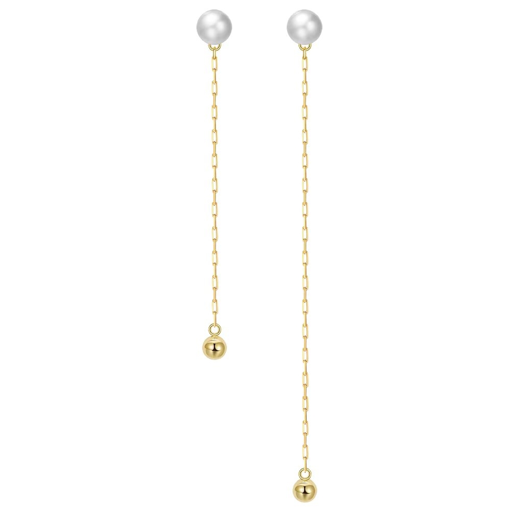 Cercei lungi argint 925, JW1733, model neregulat, placati cu aur