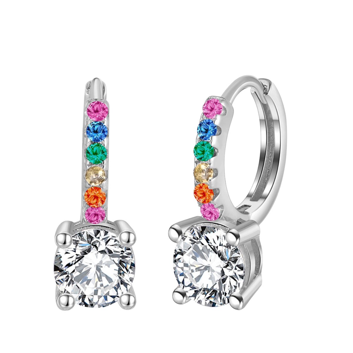 Cercei rotunzi argint 925, JW1796, model elegant, placati cu rodiu