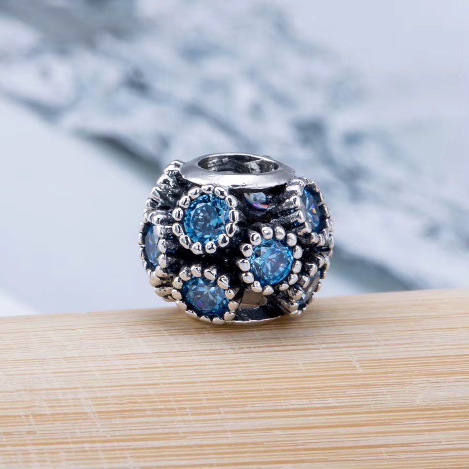 Charm/talisman argint 925, JW1119, model rotund, placat cu rodiu