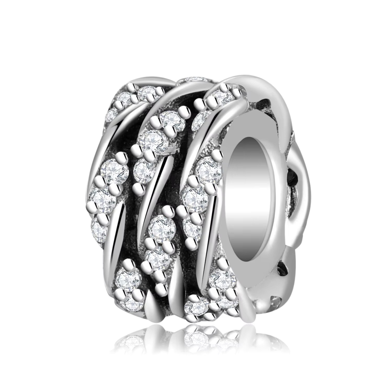 Charm/talisman argint 925, JW1632, model clasic, placat cu rodiu