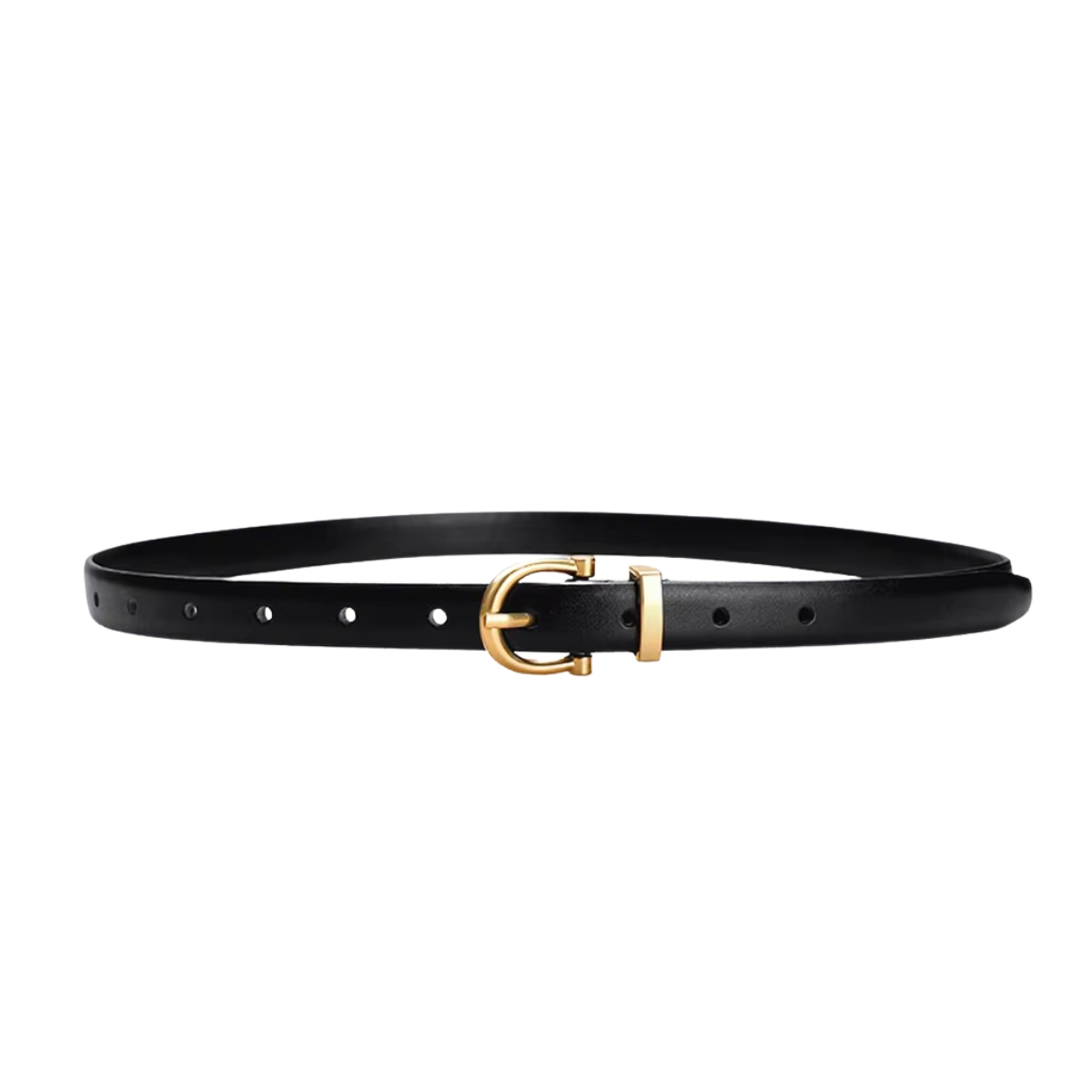 Curea dama C-210, piele naturala, Neagra
