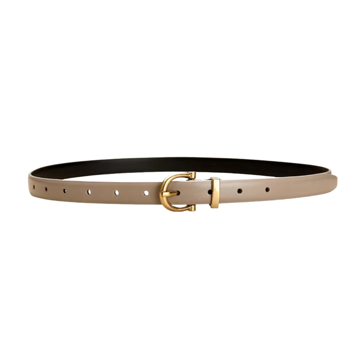 Curea dama C-216, piele naturala, Crem