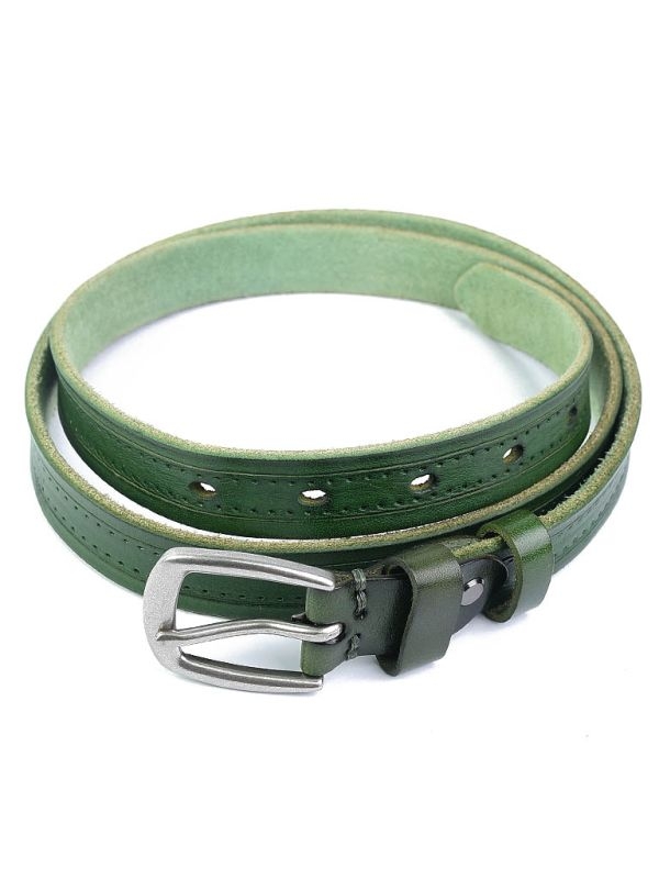 Curea pentru dama 6282, piele naturala, 110 cm, Verde