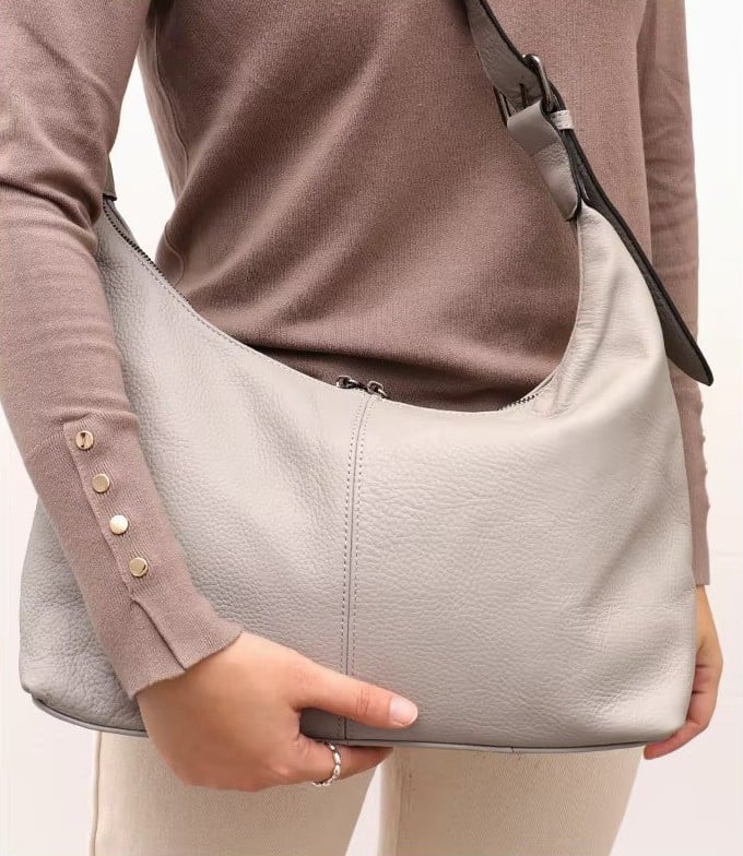 Geanta dama, Zireen GT3359, piele naturala, Crem - 2 | YEO