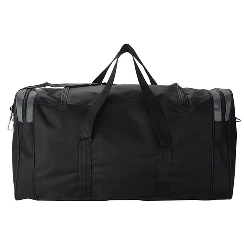 Geantă de călătorie unisex textil, buzunare cu fermoar, curea de umăr, gri — imaginea 4