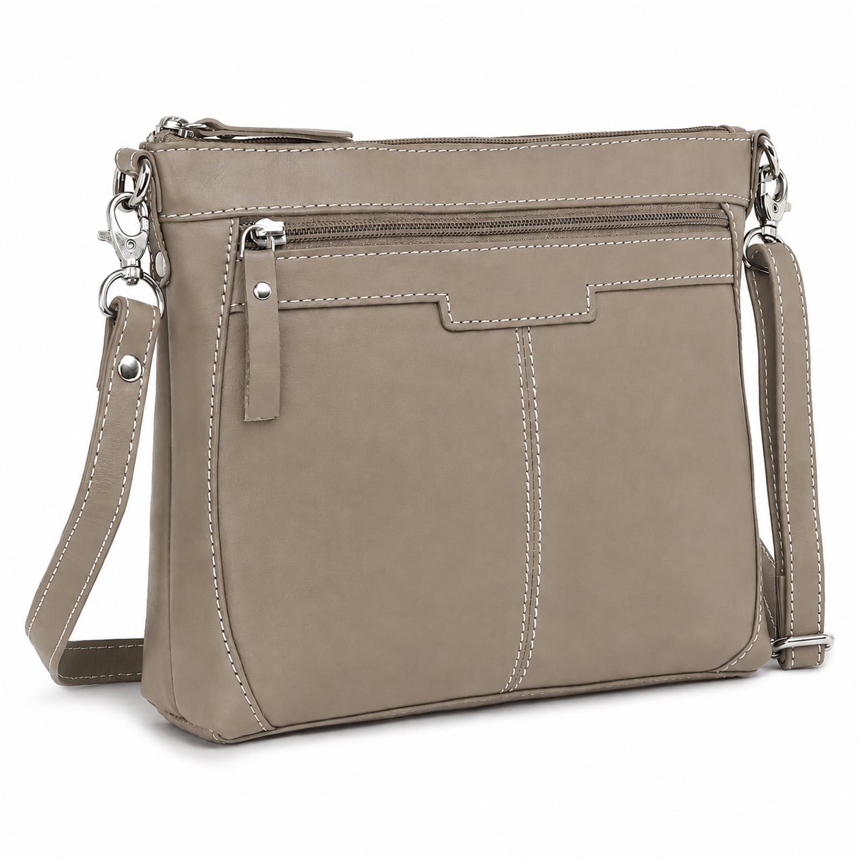 Geanta de dama, Claudie GT3882, piele naturala, Bej