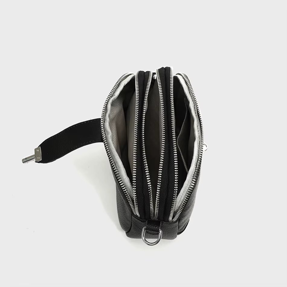 Geanta de dama, Eira GT3349, piele naturala, Negru