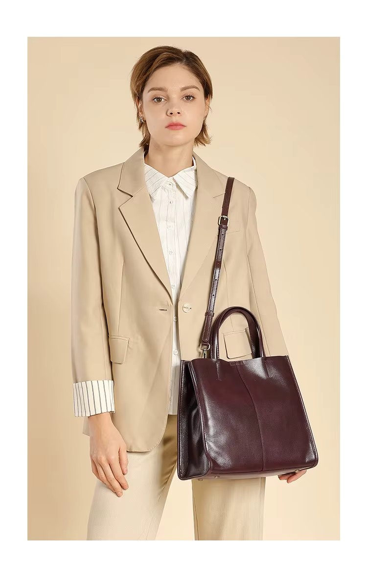 Geanta de dama, Naida GT3363, piele naturala, Maro - 3 | YEO