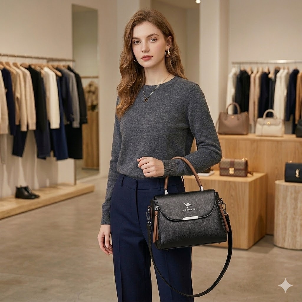 Geanta de dama, Samira GT3121, Negru - imagine 2