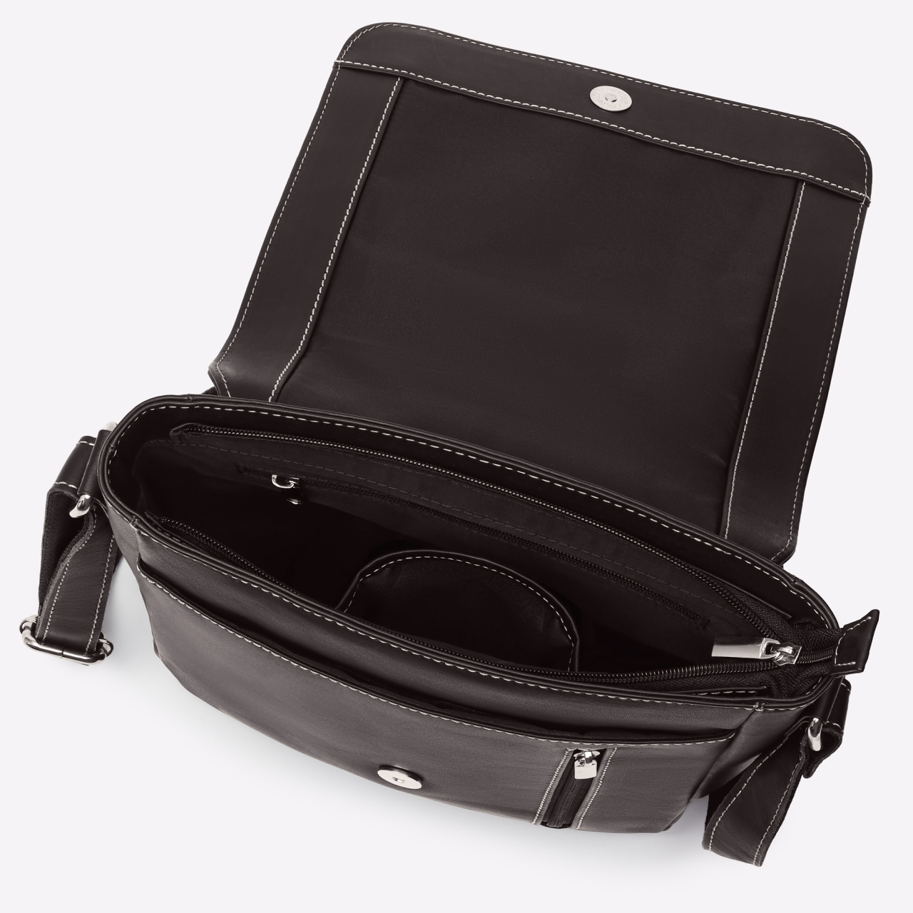 Geanta de umar unisex, Gabrielle, GT3873, piele naturala, Maro inchis - imagine 3