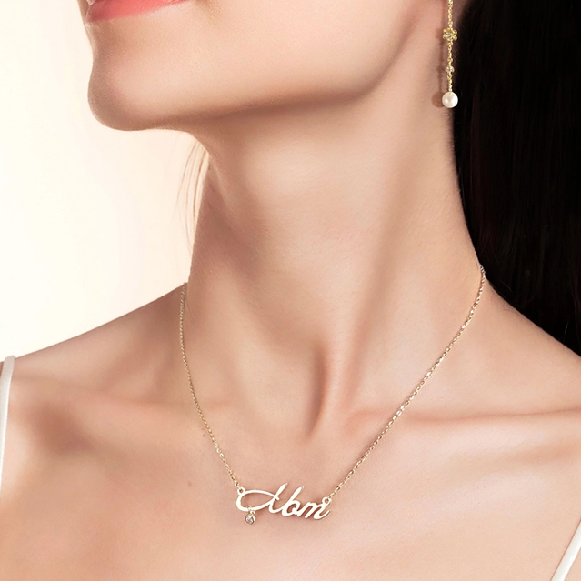 Lantisor argint 925, JW1788, model Mom, placat cu aur