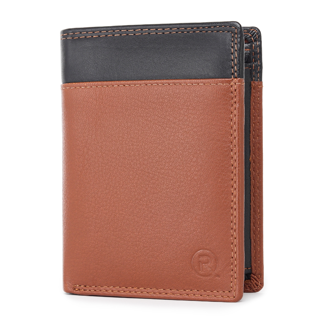 Portofel barbati Ronno, Eryx PT1473, piele naturala, Maro/Negru