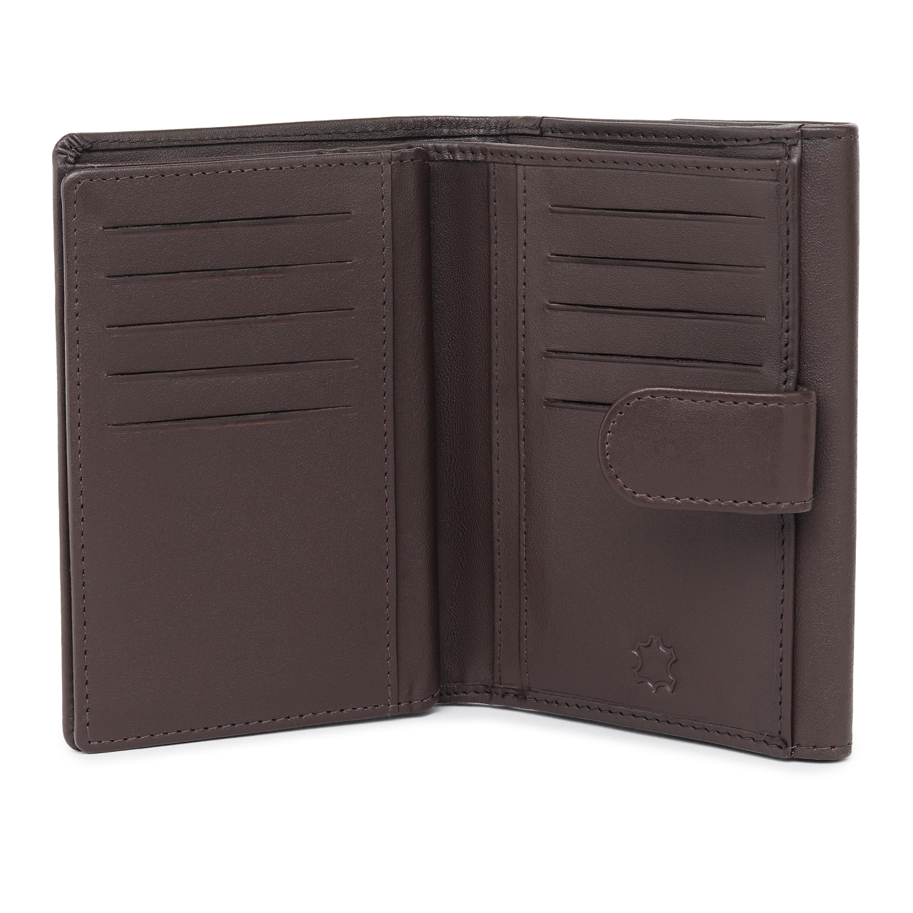 Portofel dama Marquise, Perseida PT1457, piele naturala, Maro inchis - imagine 2