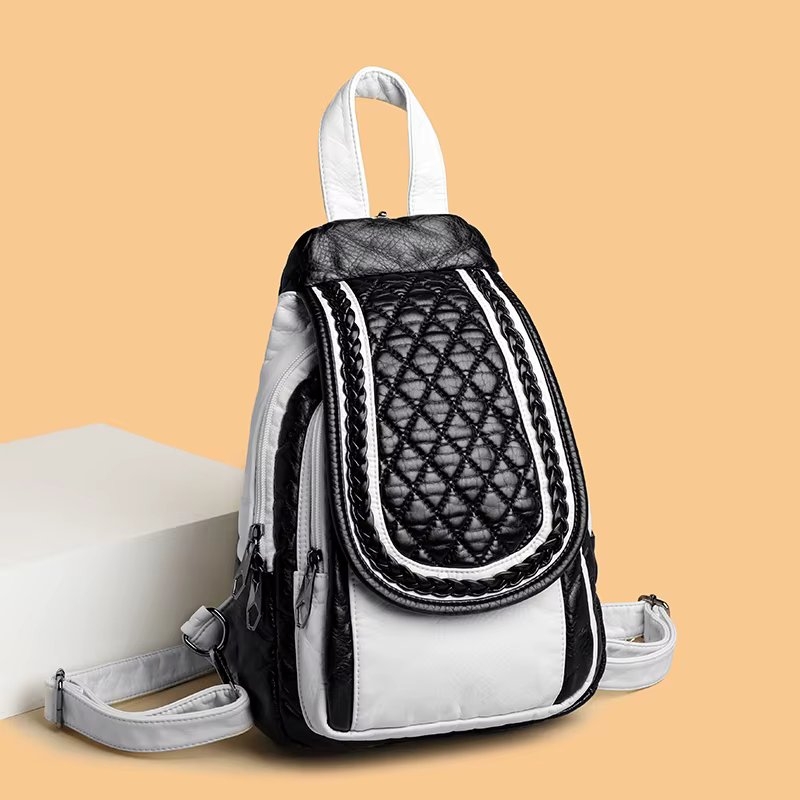 Rucsac dama, Rilena GT3630, Negru/Alb - 3 | YEO