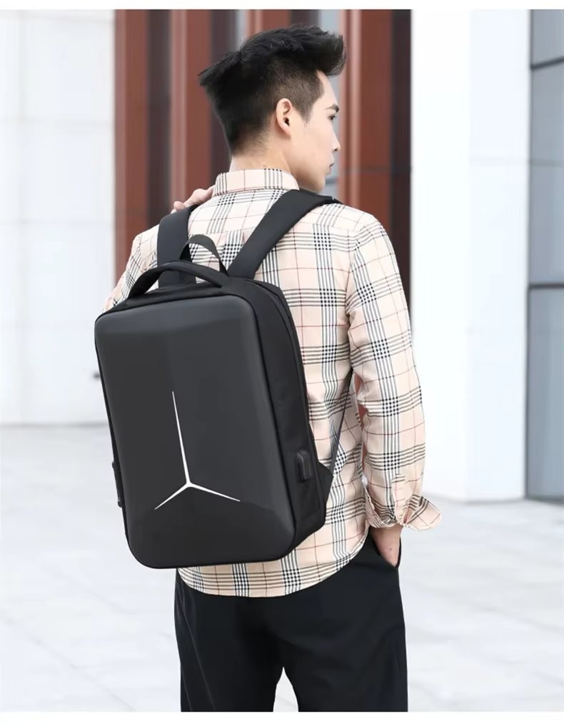 Rucsac unisex, Lorcan GT3748, port USB, Negru - 1 | YEO