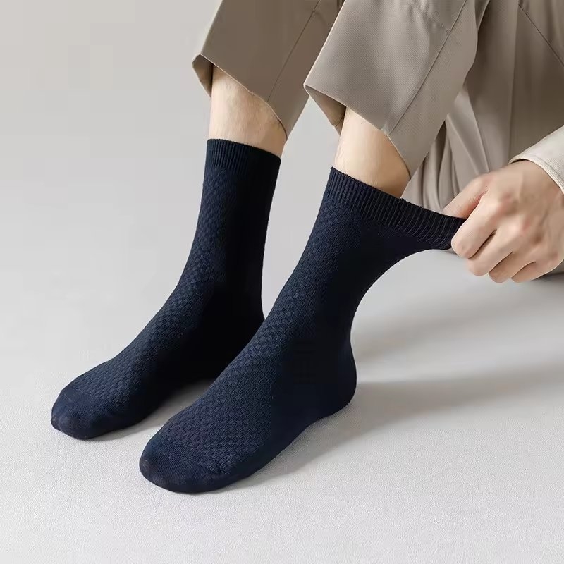 Set 10 perechi de sosete pentru barbati, SS008, Albastru/Negru, marime universala (39-42)