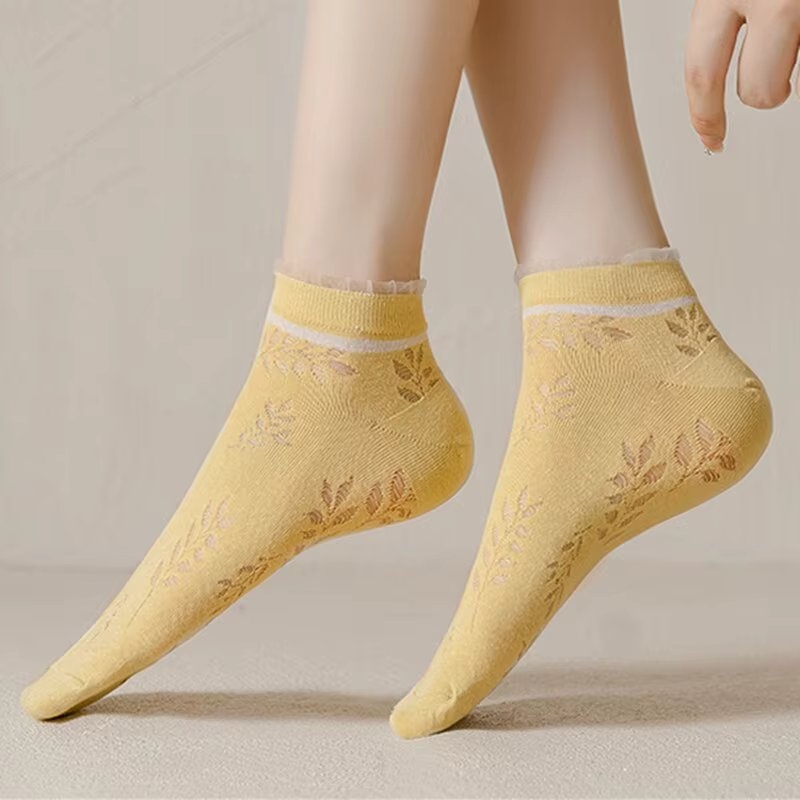 Set 5 perechi de sosete pentru dama, SS078, Multicolor, marime universala - 3 | YEO
