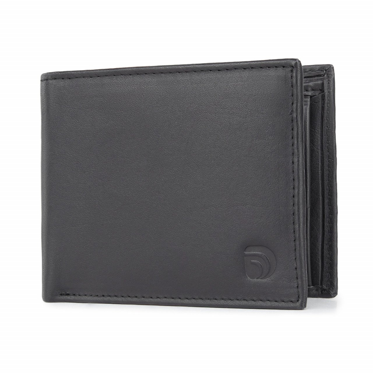 Set cadou pentru barbati, Portofel + Curea, piele naturala, model elegant, Negru, SET14