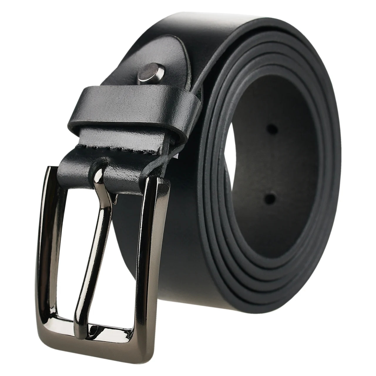 Set cadou pentru barbati, Portofel + Curea, piele naturala, model elegant, SET26, Negru - imagine 4