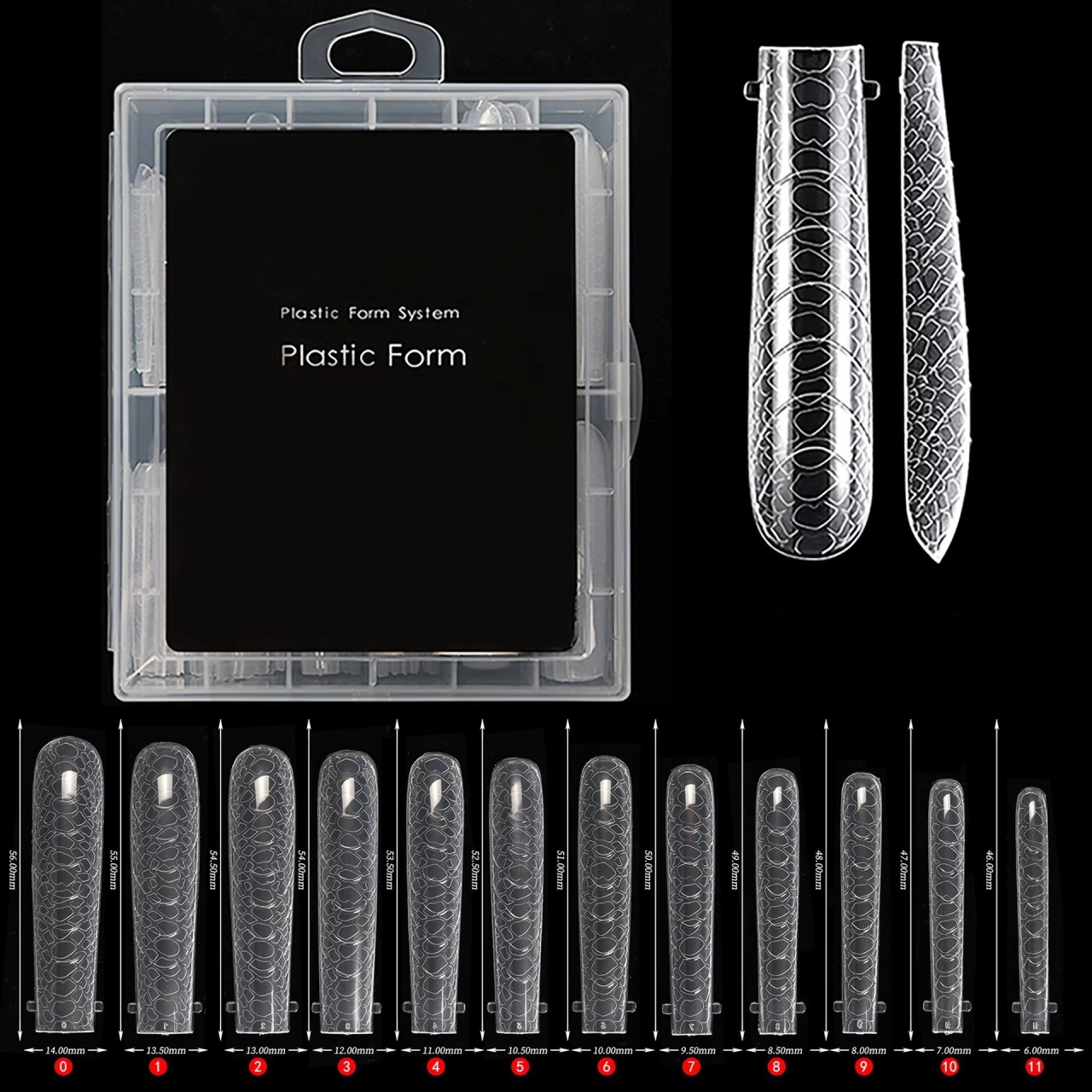 Tipsuri reutilizabile snake skin Marquise, TIPS25, Ballerina, 120 buc