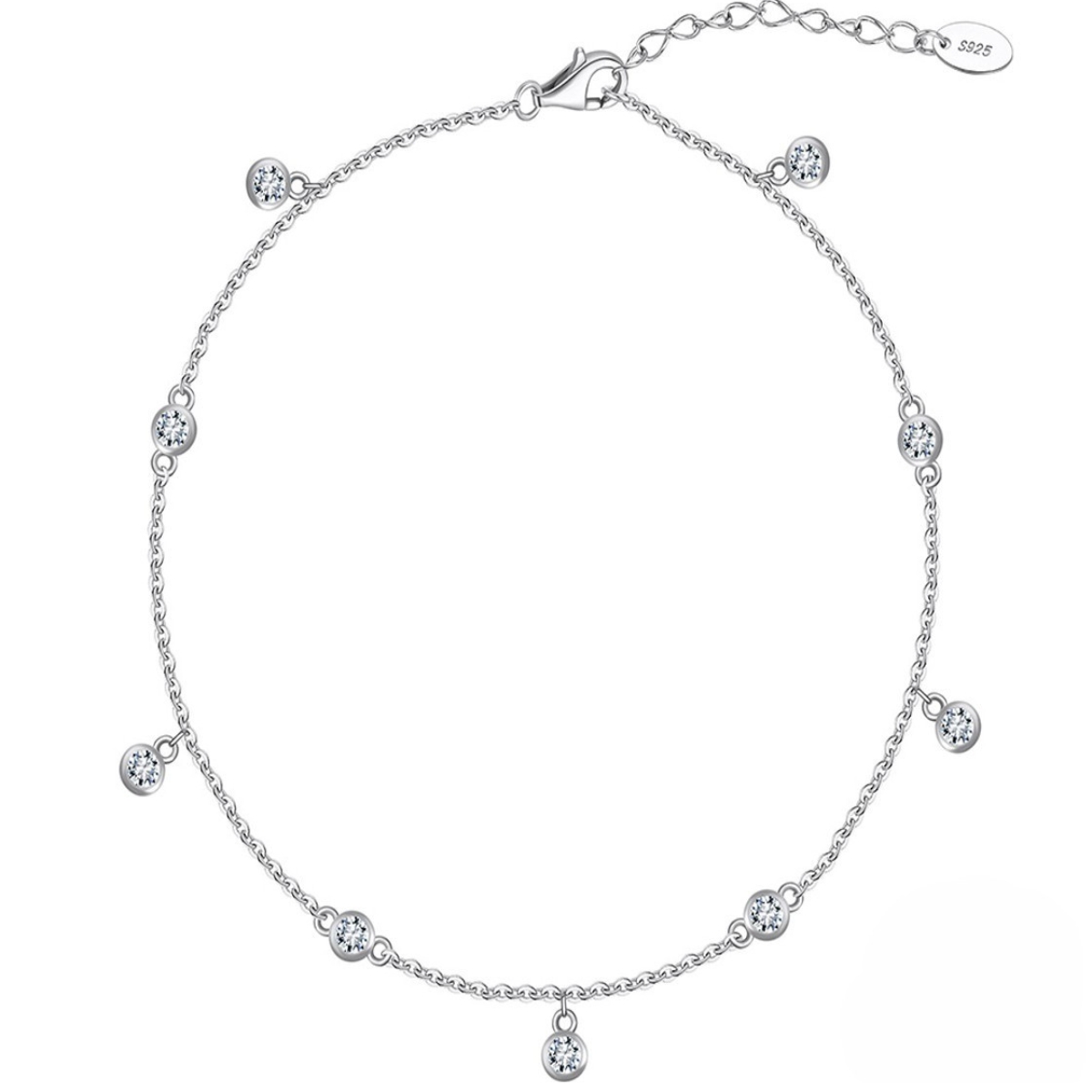 Bratara de glezna argint 925, JW1809, model elegant, placata cu rodiu