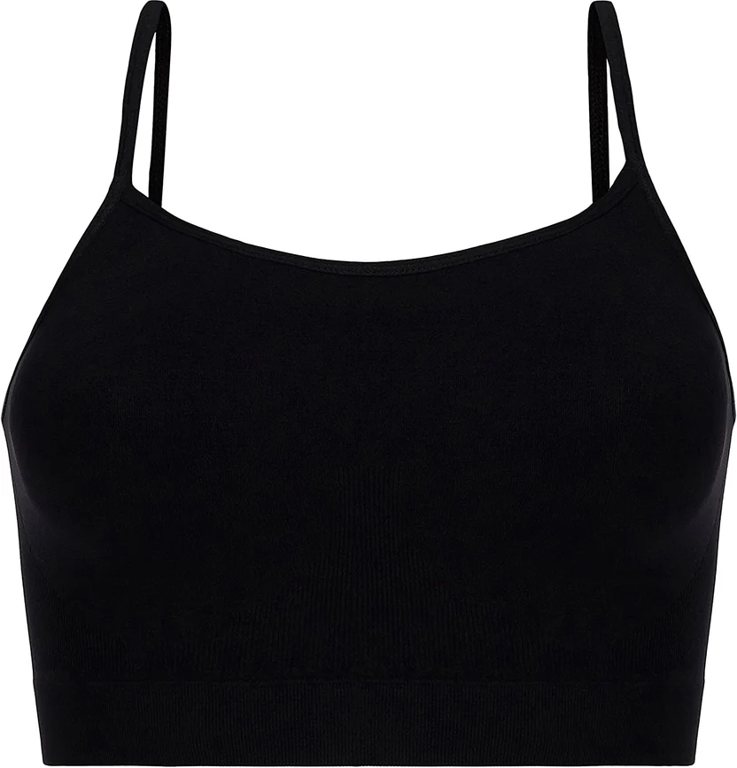 Bustiera Seamless cu Bretele Subtiri, 53609, negru