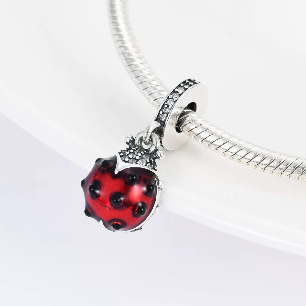 Charm/talisman argint 925, JW1196, model gargarita, placat cu rodiu - 1 | YEO