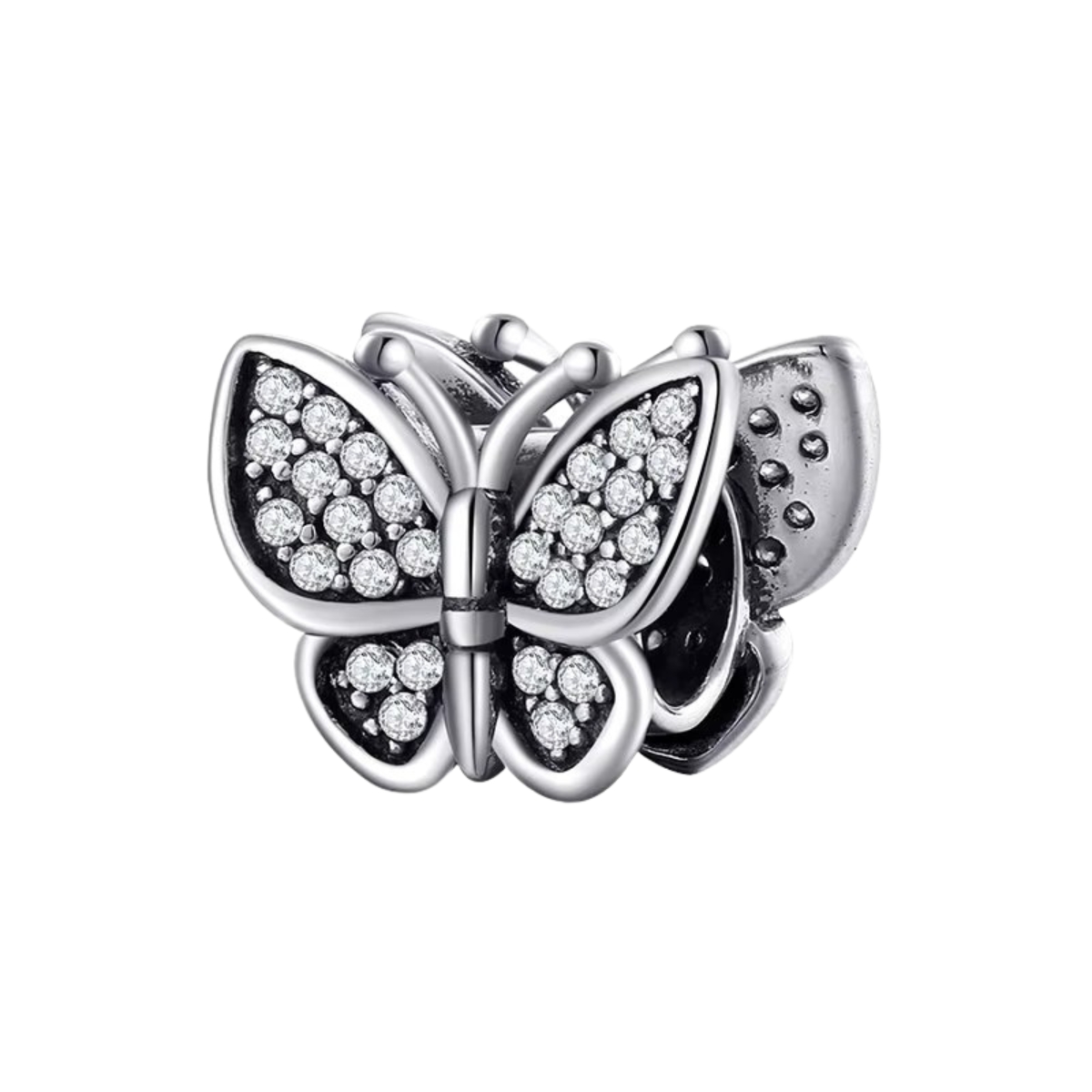 Charm/talisman argint 925, JW1643, model fluture, placat cu rodiu