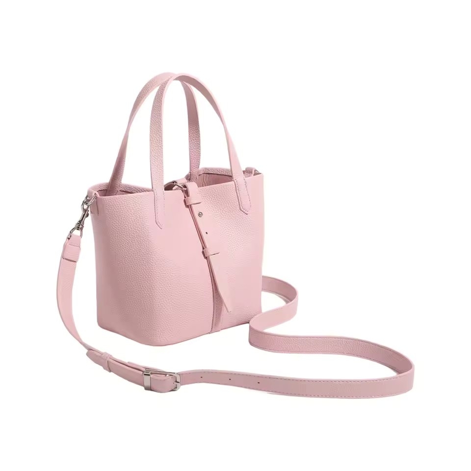 Geanta dama casual Corielle GT3976, piele naturala, Roz — imaginea 6