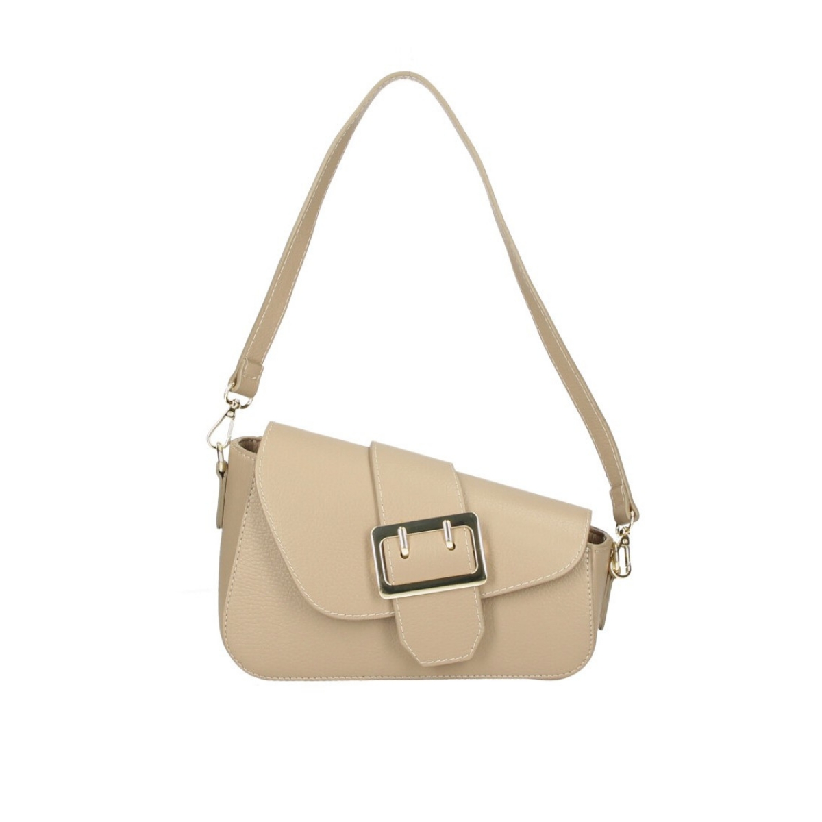 Geanta de dama, Megan GT3786, piele naturala, Taupe