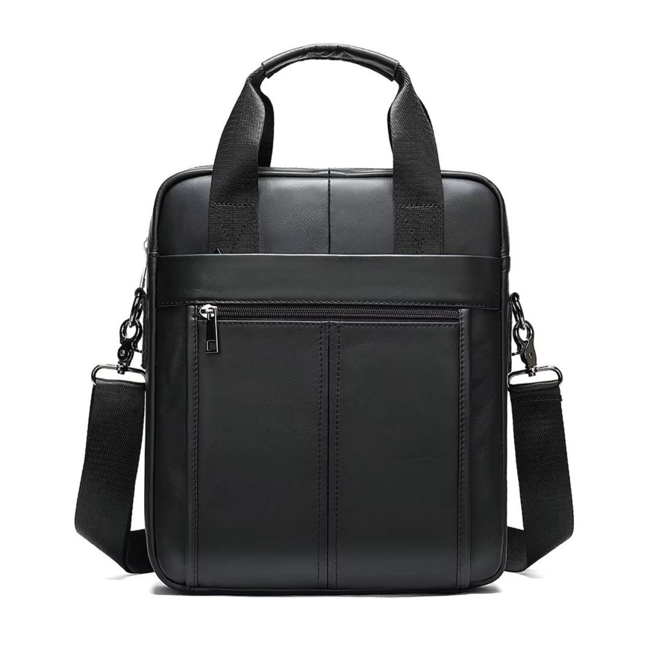 Geanta pentru barbati, Theon GT3255, piele naturala, Negru