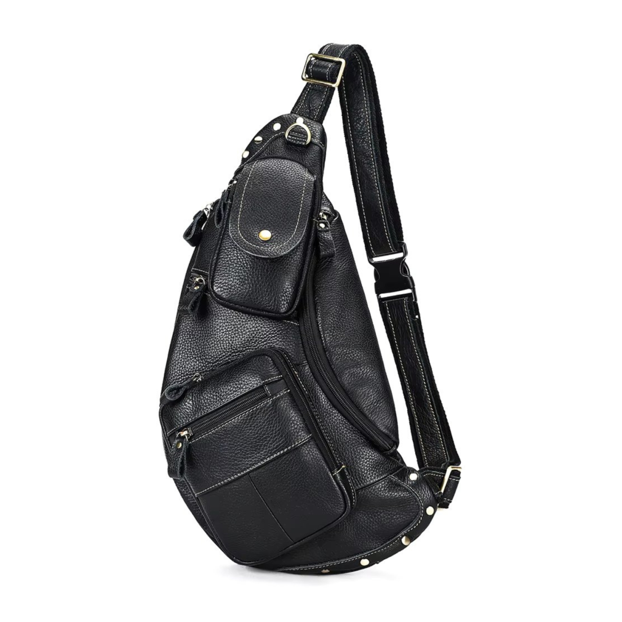 Geanta pentru barbati, Thorian GT3307, piele naturala, Negru