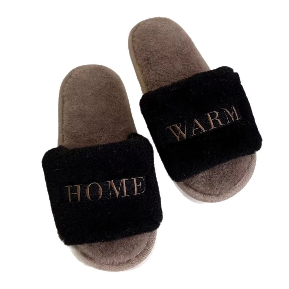 Papuci de casa pentru femei PC009, Home&Warm, Negru