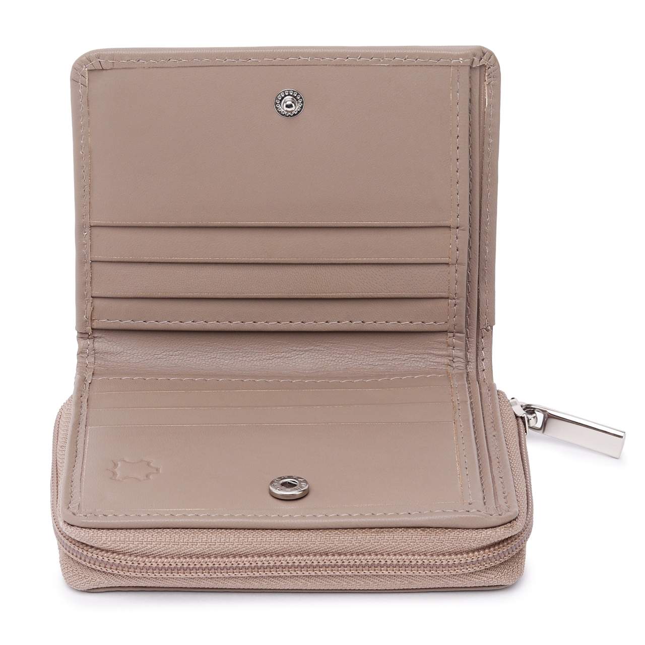 Portofel dama Marquise, Katharine PT1462, piele naturala, Crem - imagine 2