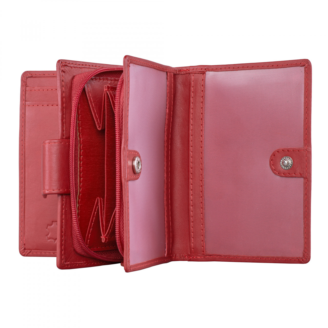 Portofel dama Marquise, Melusine PT1491, piele naturala, Rosu - imagine 2