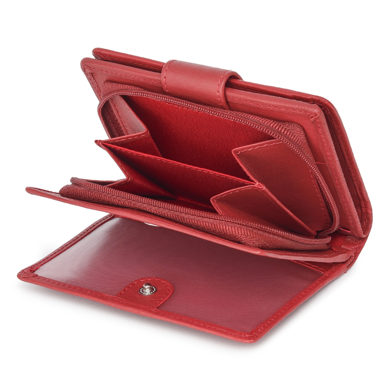 Portofel dama Marquise, Melusine PT1491, piele naturala, Rosu - imagine 4