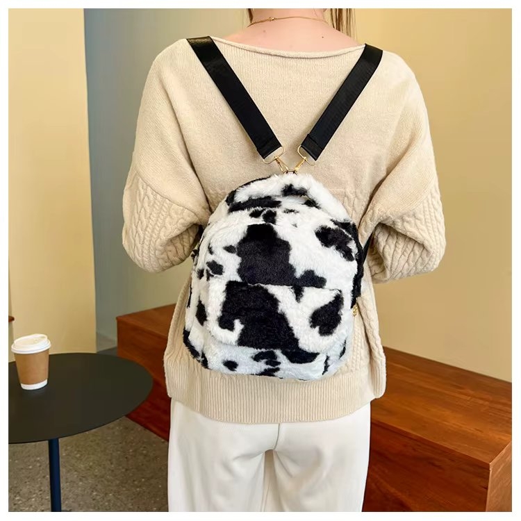 Rucsac dama, Arlenis GT3715, Negru/Alb - 1 | YEO