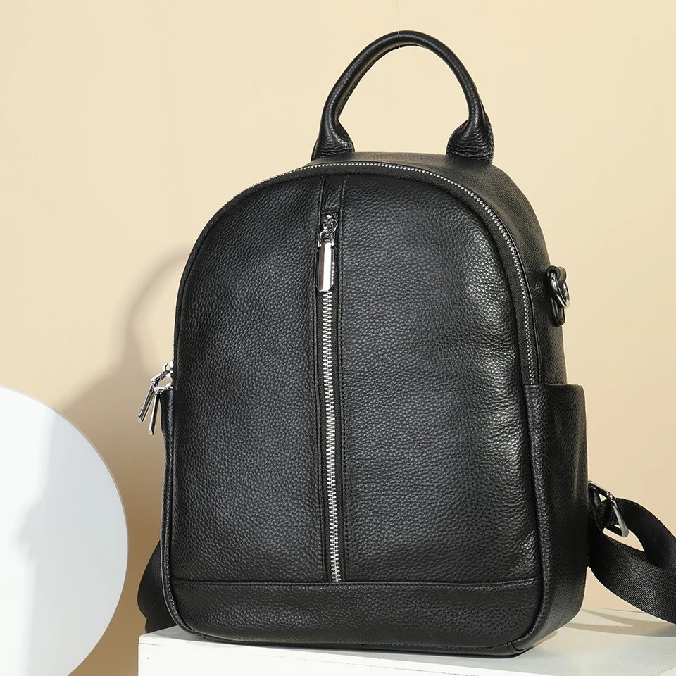 Rucsac dama Delis, Alizeh GT2559, piele naturala, Negru