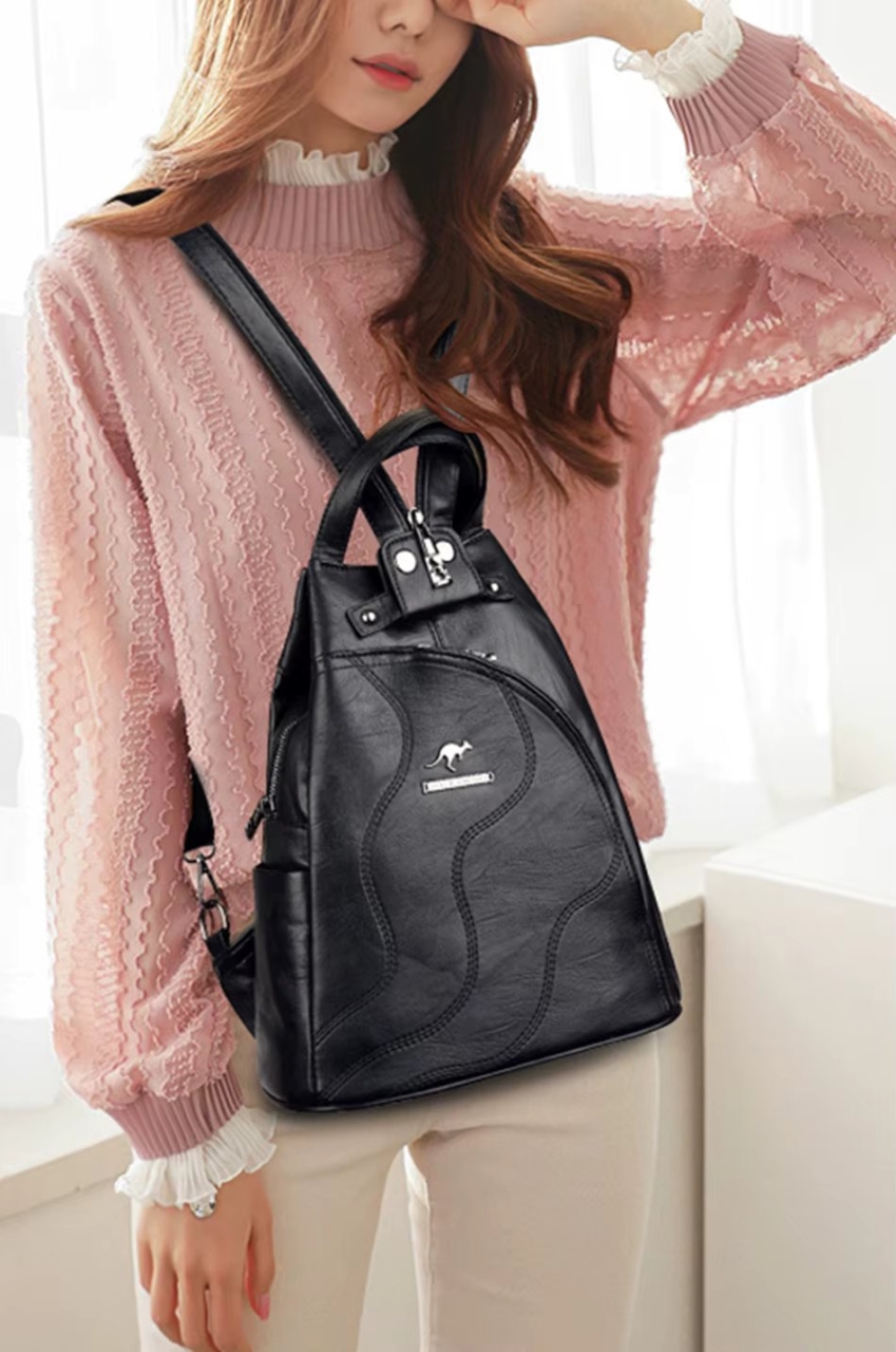 Rucsac dama, Viella GT3592, Negru/Crem - 2 | YEO