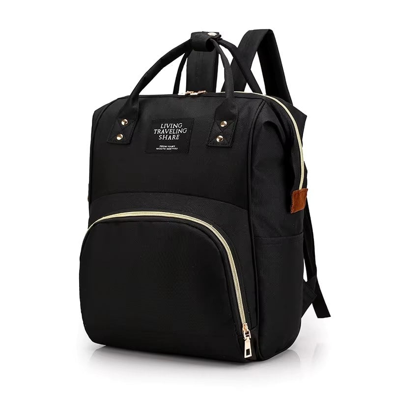Rucsac multifunctional pentru mamici, Taisia GT3696, Negru