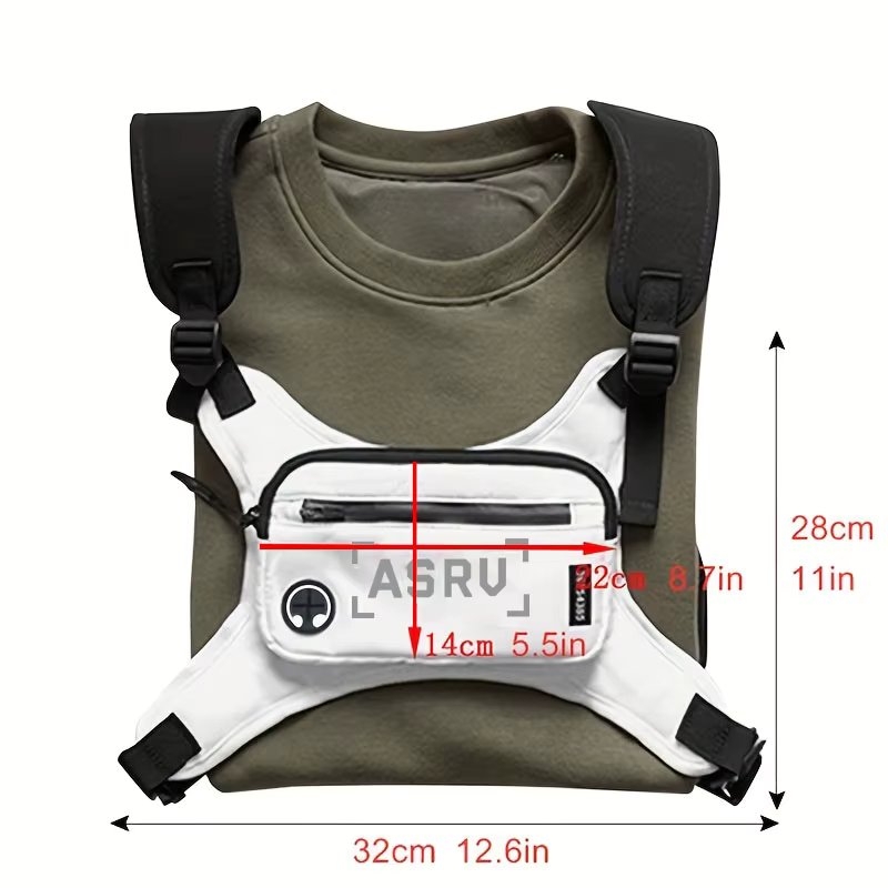 Rucsac tip vesta unisex, Fenros GT3762, Negru