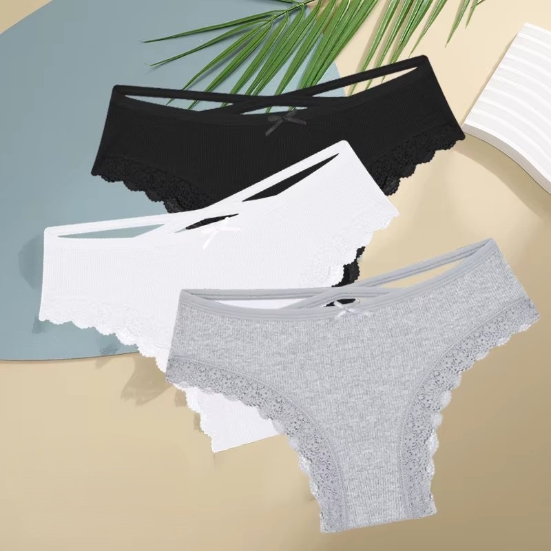 Set 3 perechi de chiloti pentru dama, CH093, Multicolor