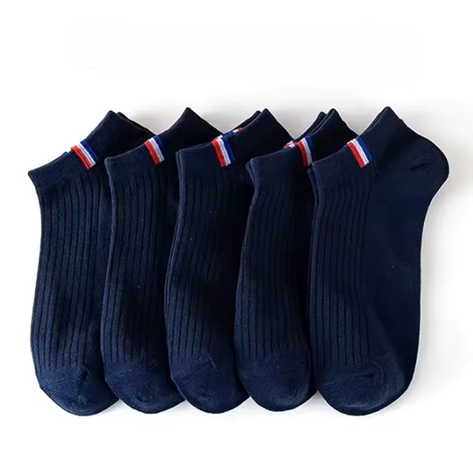 Set 5 perechi de sosete pentru barbati, SS230, albastru inchis, marime universala (39-42)