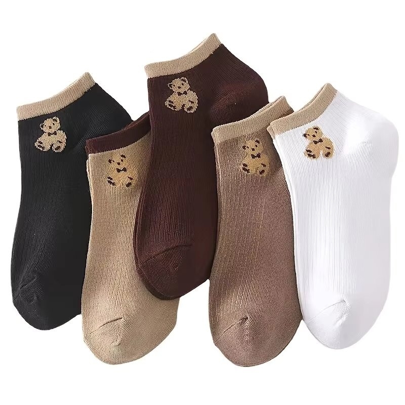 Set 5 perechi de sosete pentru dama, SS071, Multicolor, marime universala (35-39)