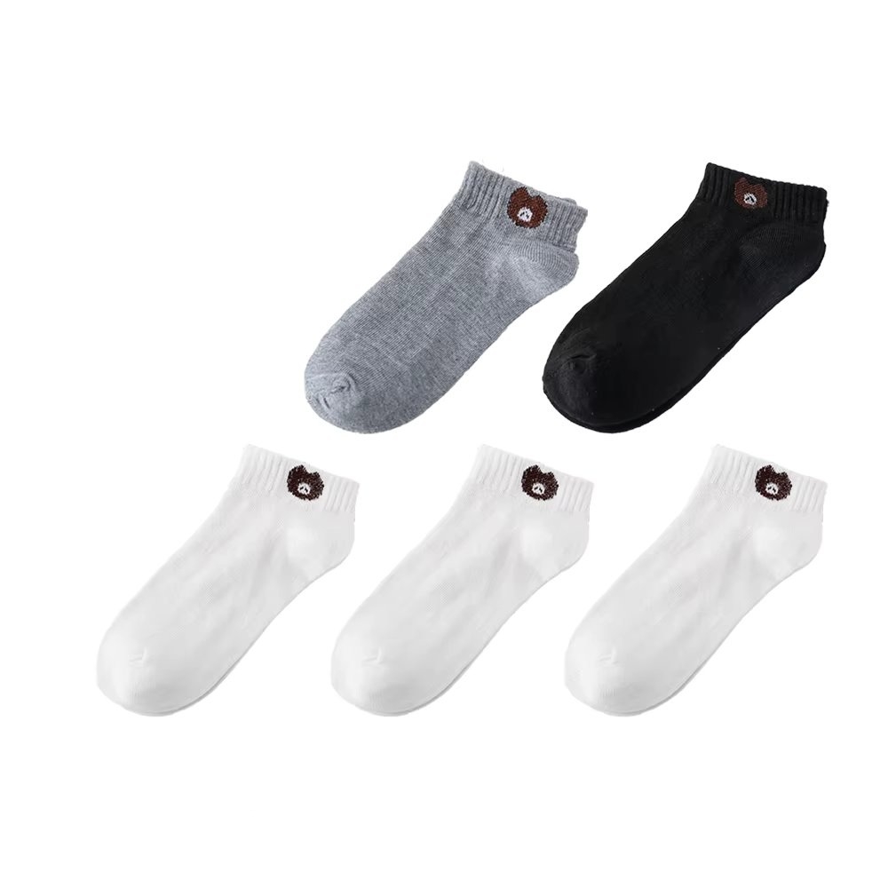 Set 5 perechi de sosete pentru dama, SS119, Multicolor, marime universala (35-39)