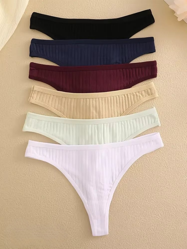 Set 6 perechi de chiloti pentru dama, CH078, Multicolor