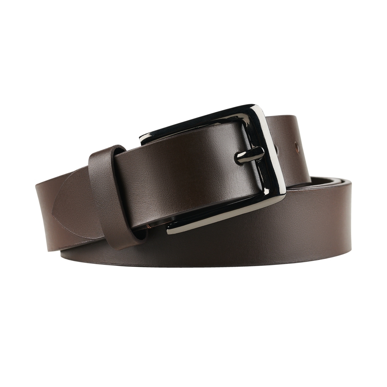 Set cadou pentru barbati, Portofel + Curea, piele naturala, model elegant, Negru-Maro, SET9