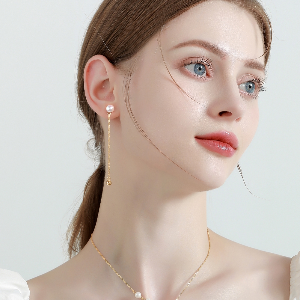 Cercei lungi argint 925, JW1733, model neregulat, placati cu aur